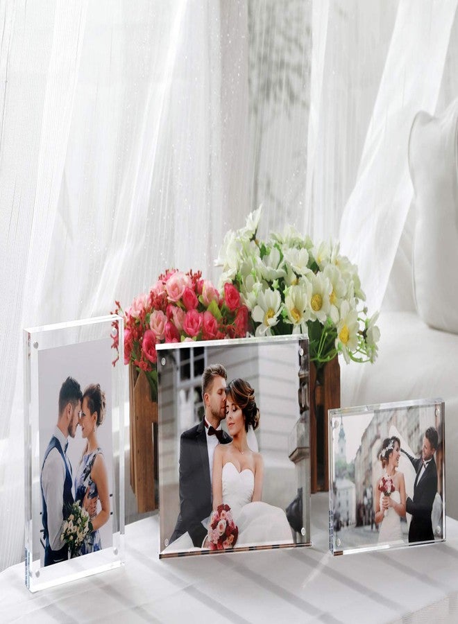 Magicool Premium Acrylic Photo Frame- Magnet Photo Frame -Double Sied Thick Desktop Frames (3.5x5 2 pack) - Image 5